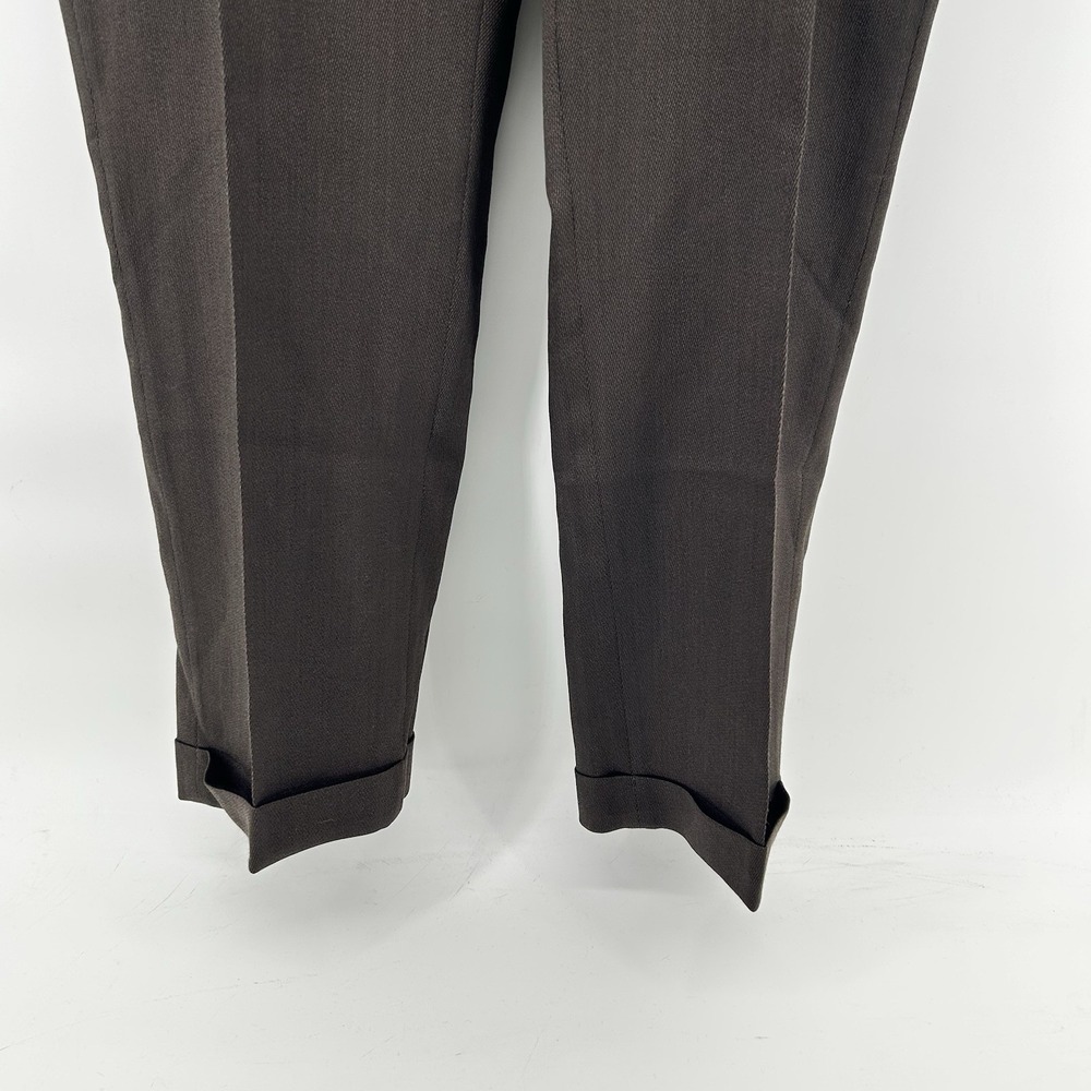 Tommy Hilfiger Traveler Pants 38x30 100% Wool Dress Brown Pleated NWT - Picture 3 of 8